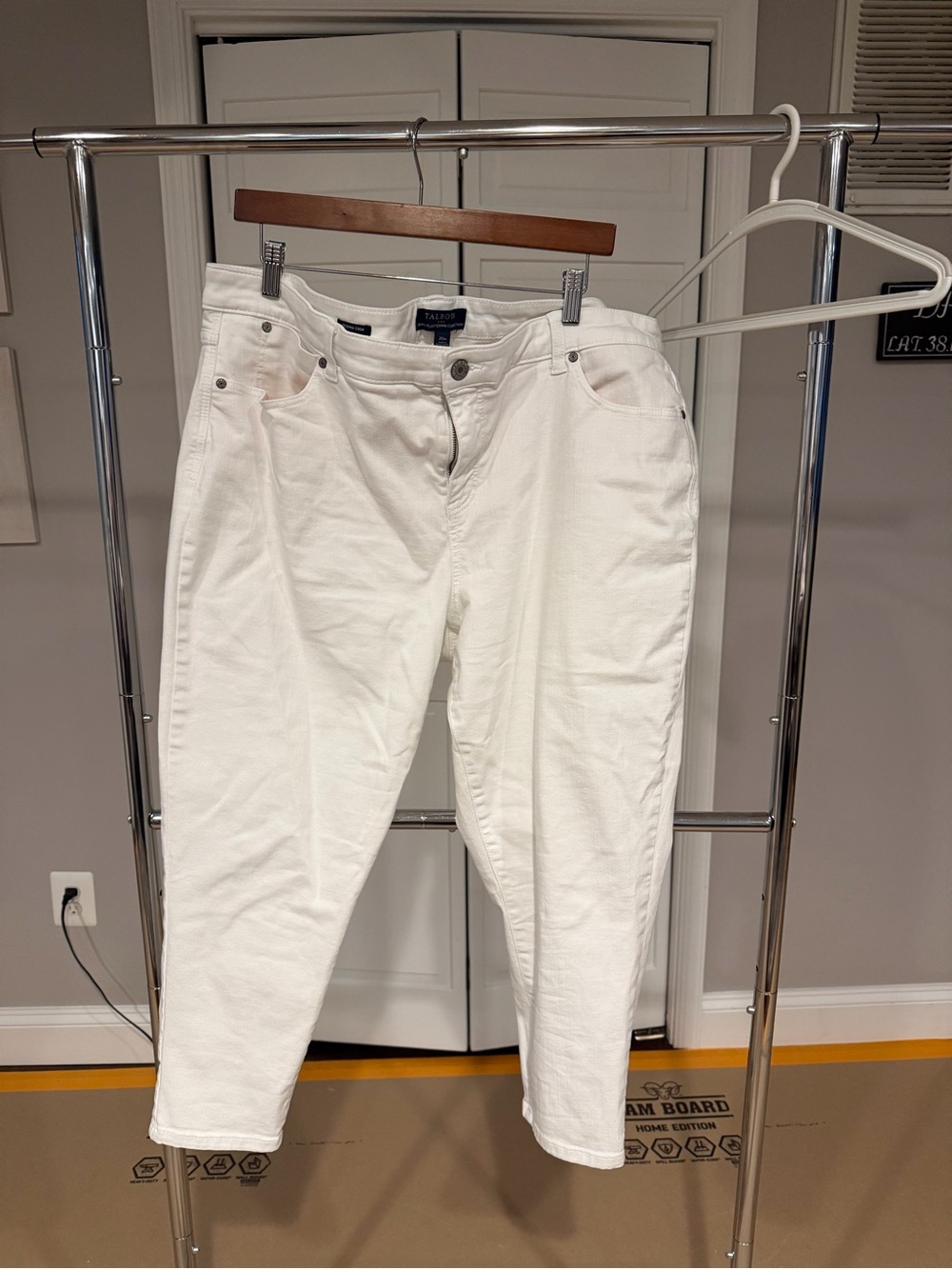 Talbots White Ankle Crop Straight-Leg Jeans - Women